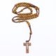 Religiöse Holzkette, Holzkreuz, Christlicher Schmuck