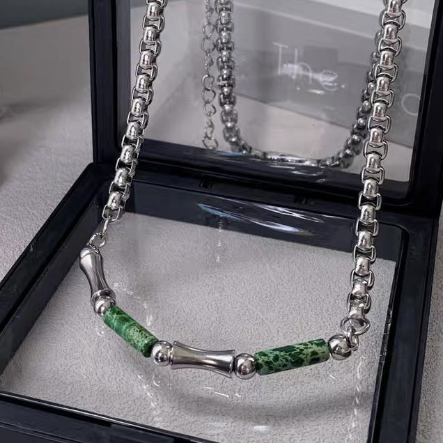 Cadena Lvzhu Keel de Bambú para Hombre