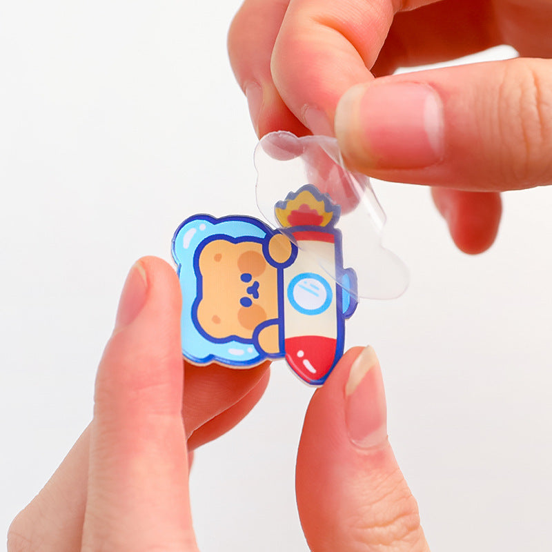 Cartoon Acryl Brosche Süße Dekorative Accessoires