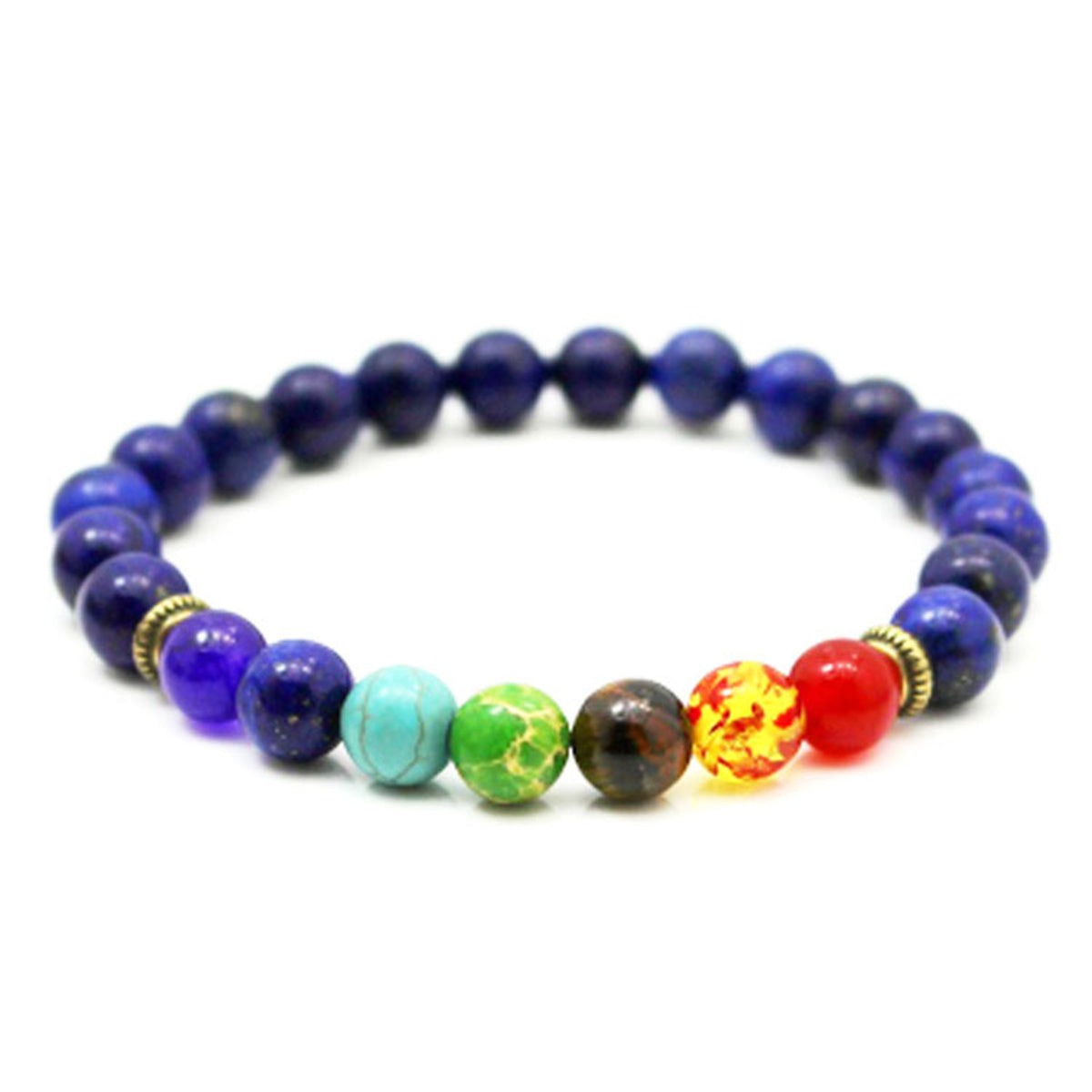 Pulsera de Ágata con Cuentas de Piedra Volcánica