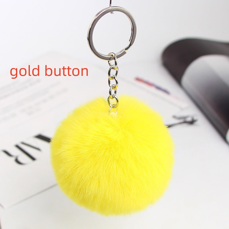 20 Colors Fluffy Fur Pom Pom Keychain Soft Faux Fur-like Ball Car Keyring Key Holder Women Bag Pendant Jewelry