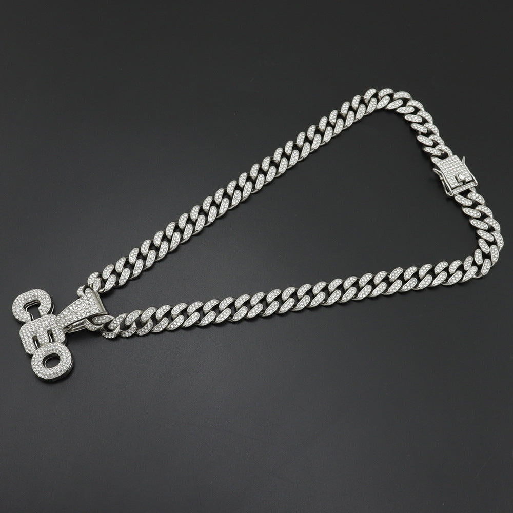 Monogram Diamond Pendant Necklace