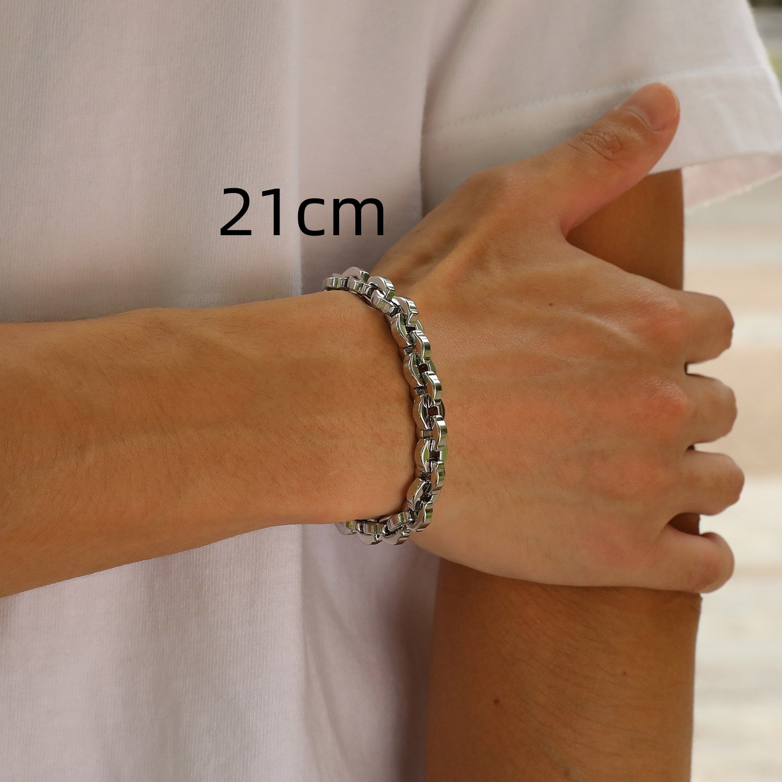 Pulsera Sencilla Casual de Acero para Hombre