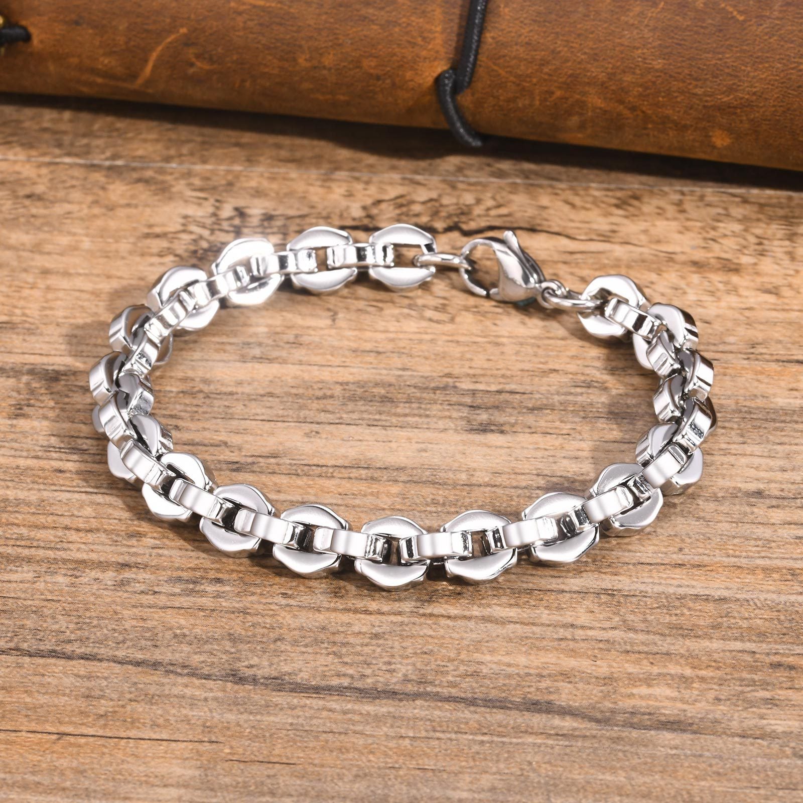Pulsera Sencilla Casual de Acero para Hombre