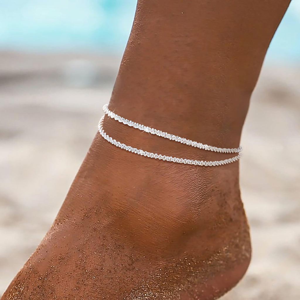 Strandfußschmuck 3-teilig Damen Retro Mehrlagig