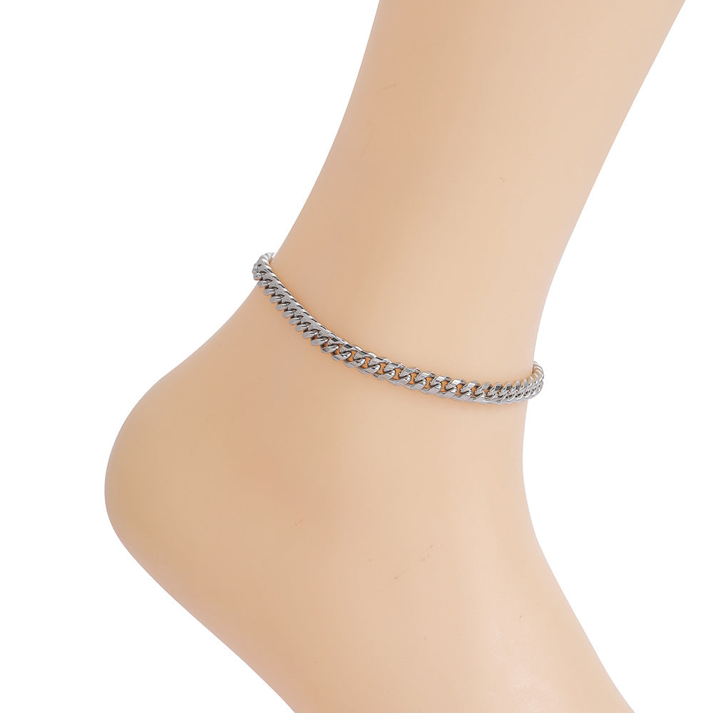 Tobilleras de acero inoxidable Accesorios para pies