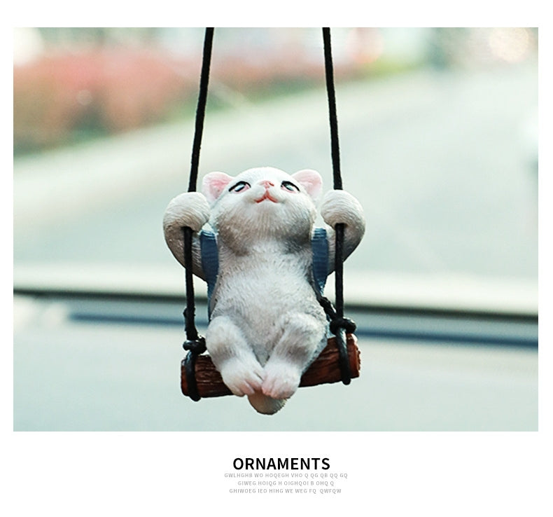 Auto-Aromatherapie-Anhänger Kätzchen-Ornamente Innen Auto Kleiner Schmuck Rückspiegel-Anhänger Zubehör