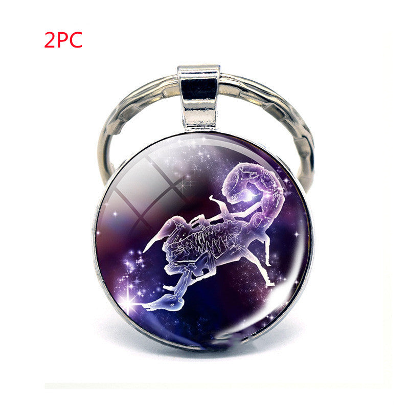 Llavero de los Doce Signos del Zodiaco, Regalo de Cumpleaños