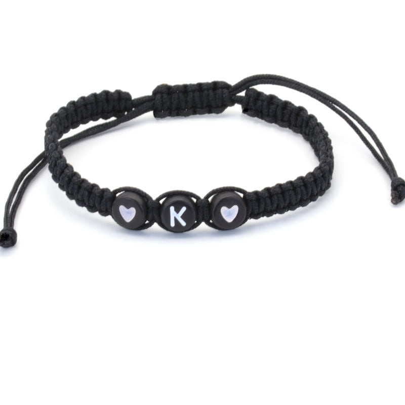 26 English Letters Love Heart Hand Woven Hand Rope