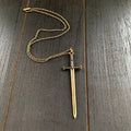 Beliebte Gothic-Schwertanhänger Bronze-Halskette