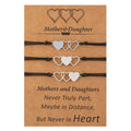 Edelstahl Herz Muttertag Handgeflochtenes Armband-Set