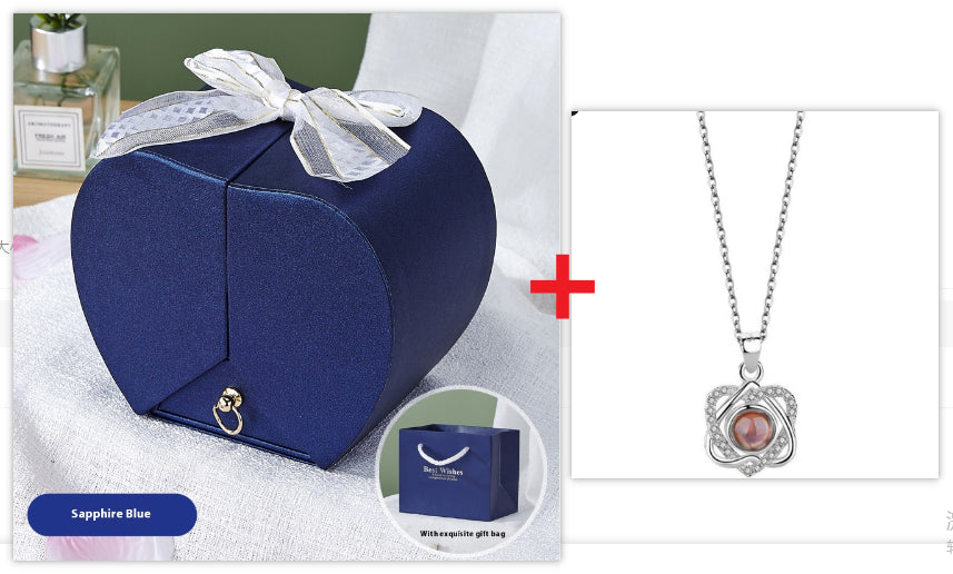 Apfelrose Schmuckschatulle Halskette Ring Ornament Für Freunde Weihnachten Valentinstag