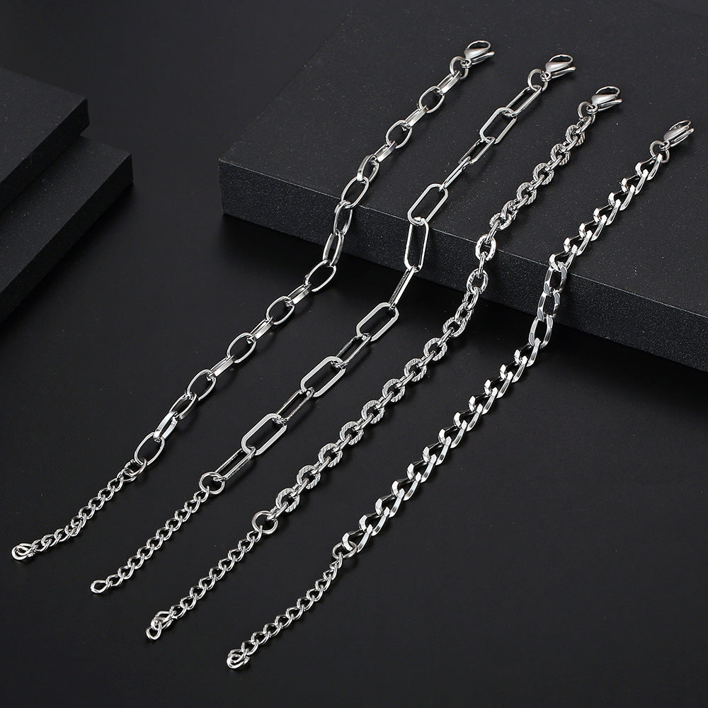 Stainless Steel Chain Special-shaped Chain Hip Hop Men's Bracelet