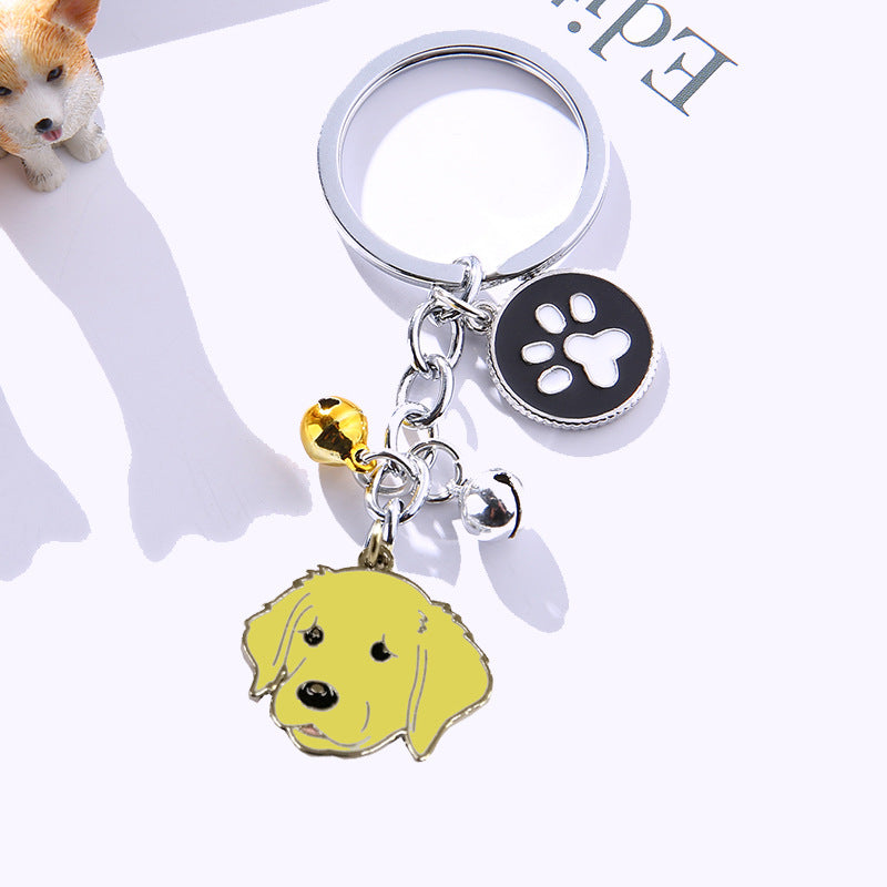 Llavero colgante creativo de metal para perro