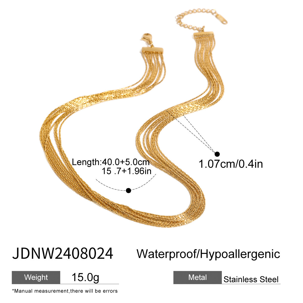European And American Stainless Steel Multi-layer Twin Bracelet