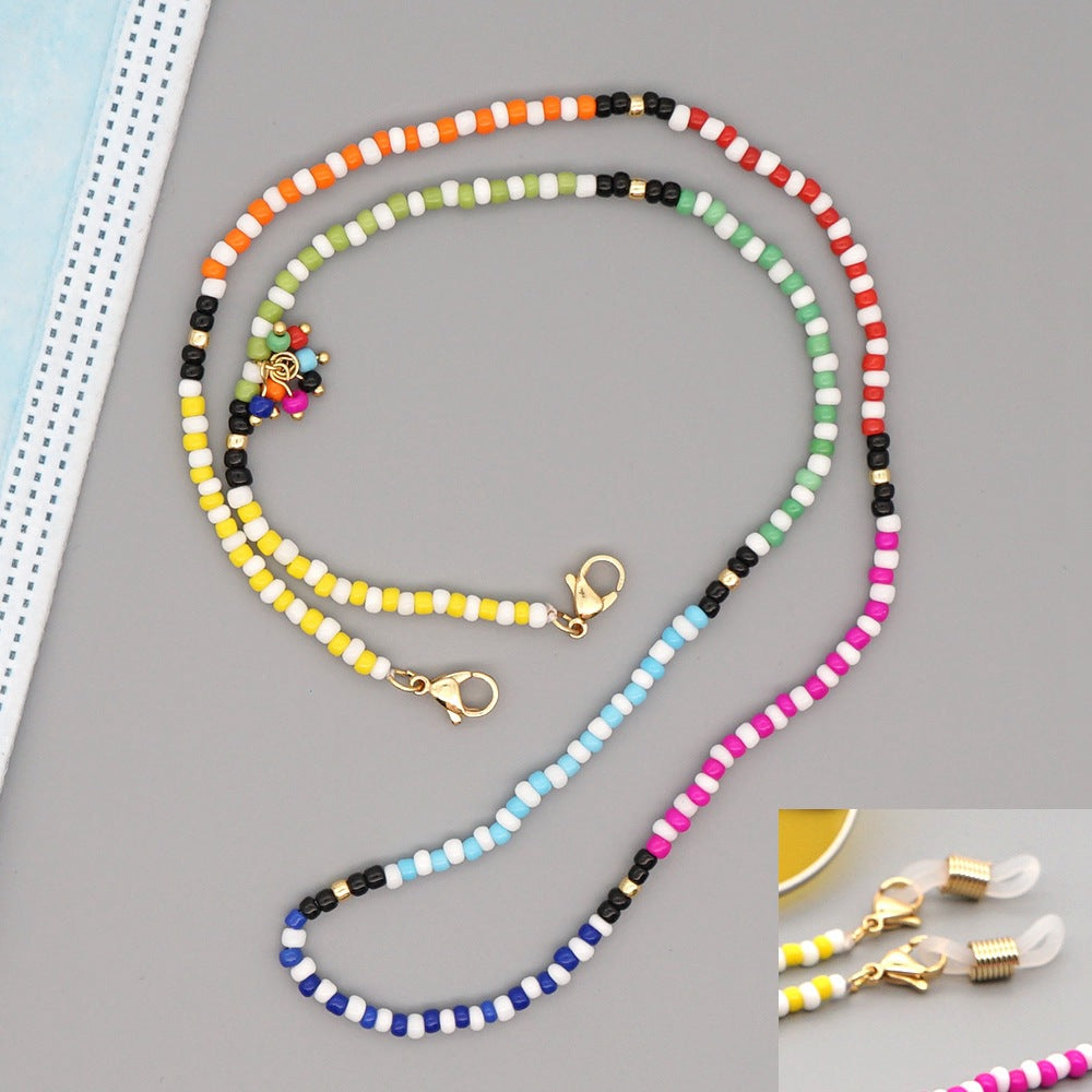 Brillen-Gesichtsmasken-Halskette, Schmuck, Perlen-Schultergurt, modische Sonnenbrillen-Schmuckkordel