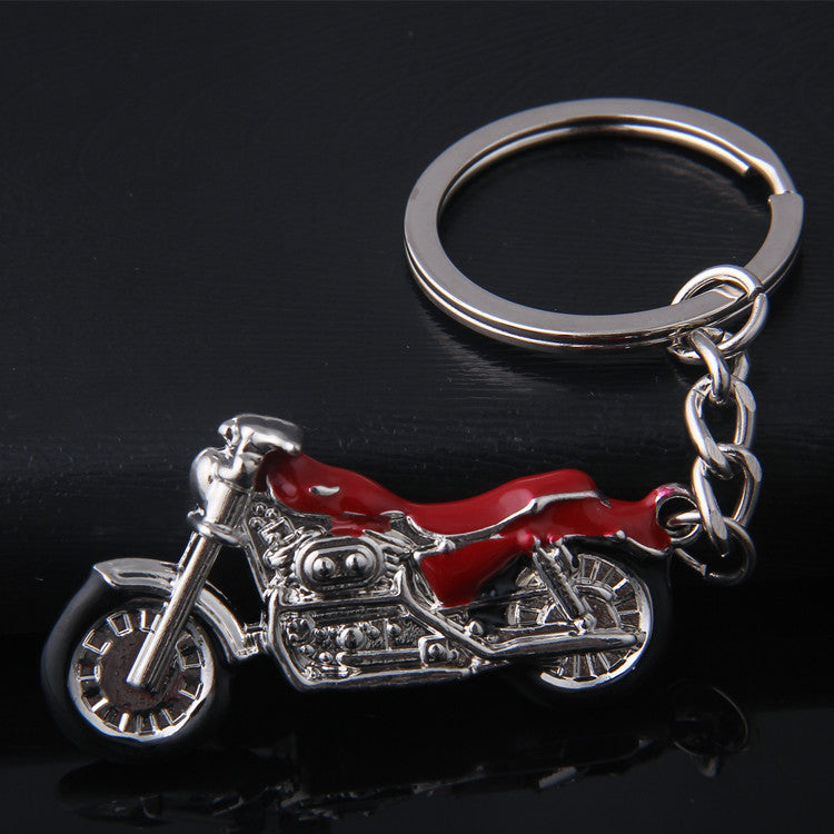 Llavero metálico 3D de motocicleta a color