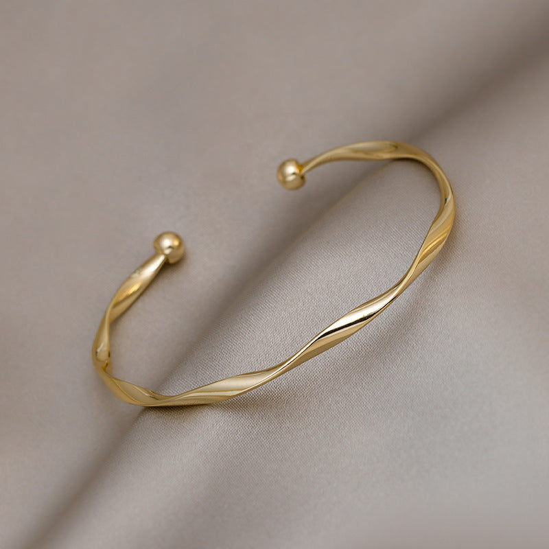 Pulsera de moda sencilla retorcida estilo INS Tide