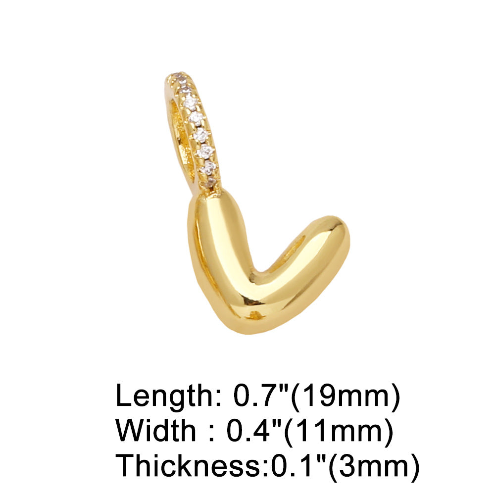 26 Letters Pendant Bracelet Women Gold Plated