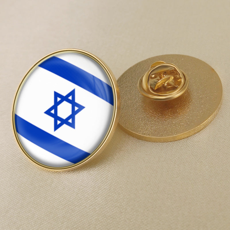 Kristallkleber Gold M Abzeichen Brosche