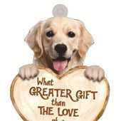 Llavero acrílico con diseño de perro enamorado