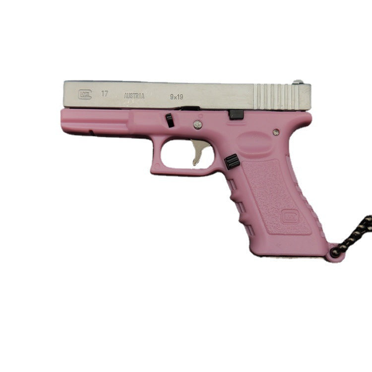 G17 Llavero de aleación con forma de pistola, modelo de juguete, regalo, colgante