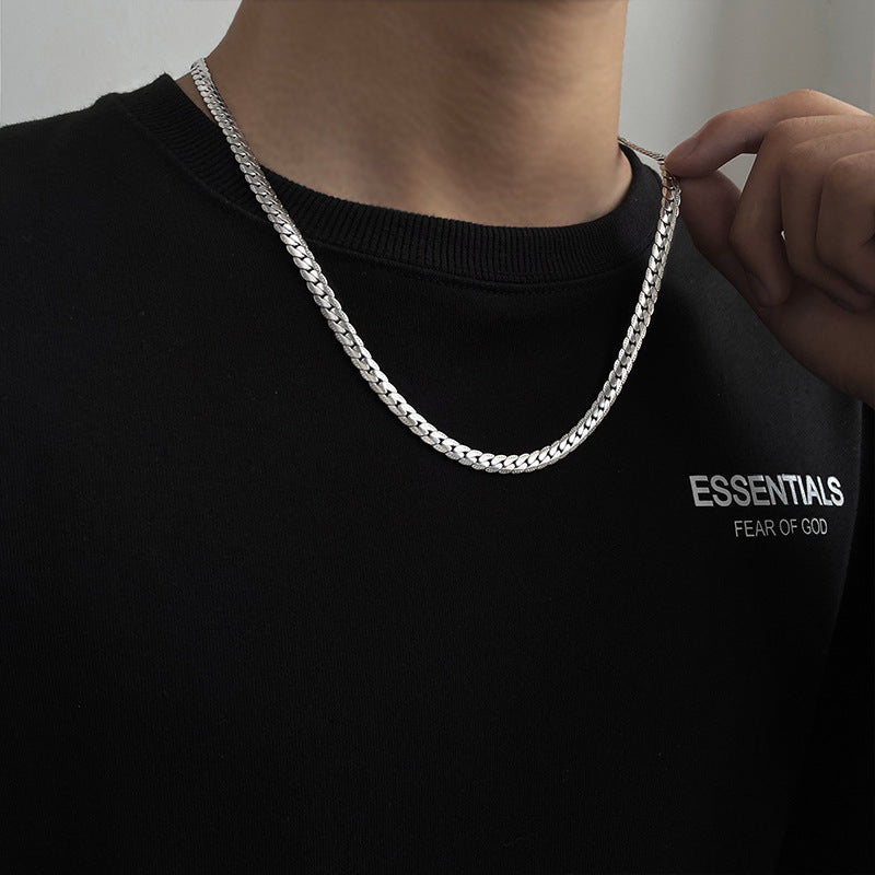 Edelstahl Titan Verschlüsselung geprägt NK Kette Herren und Damen Paarschmuck