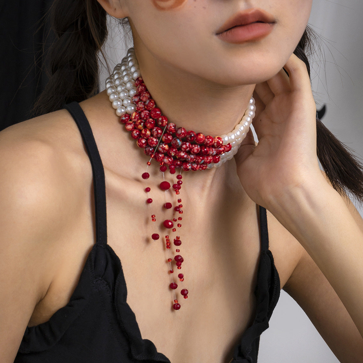 Gothic Perlenkette für Damen