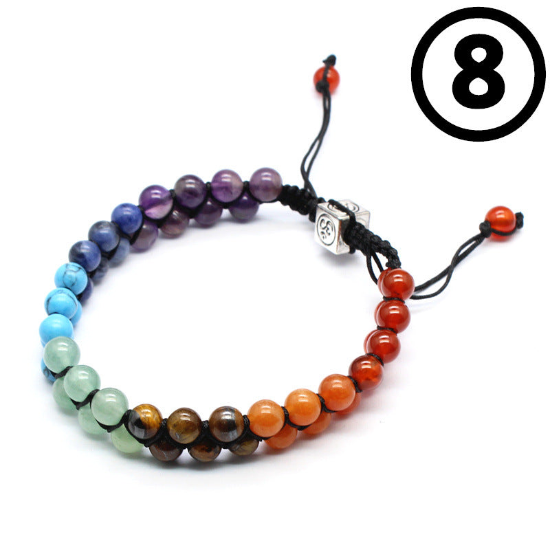 Women's Natural Stone Hand Weaving Bracelet