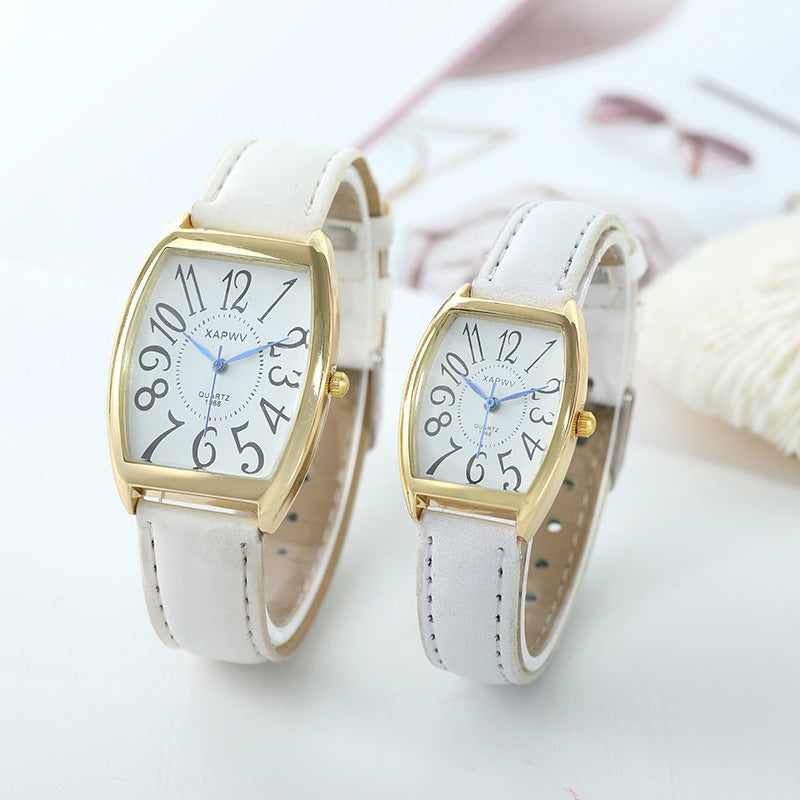 Modische quadratische Gürtelarmbanduhr für Mädchen