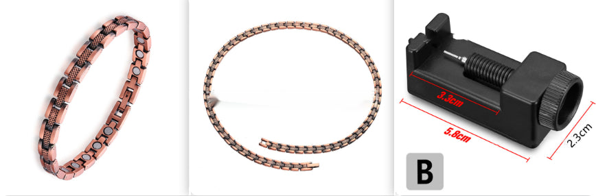 Retro Red Copper Men's Magnetic Therapy Bracelet