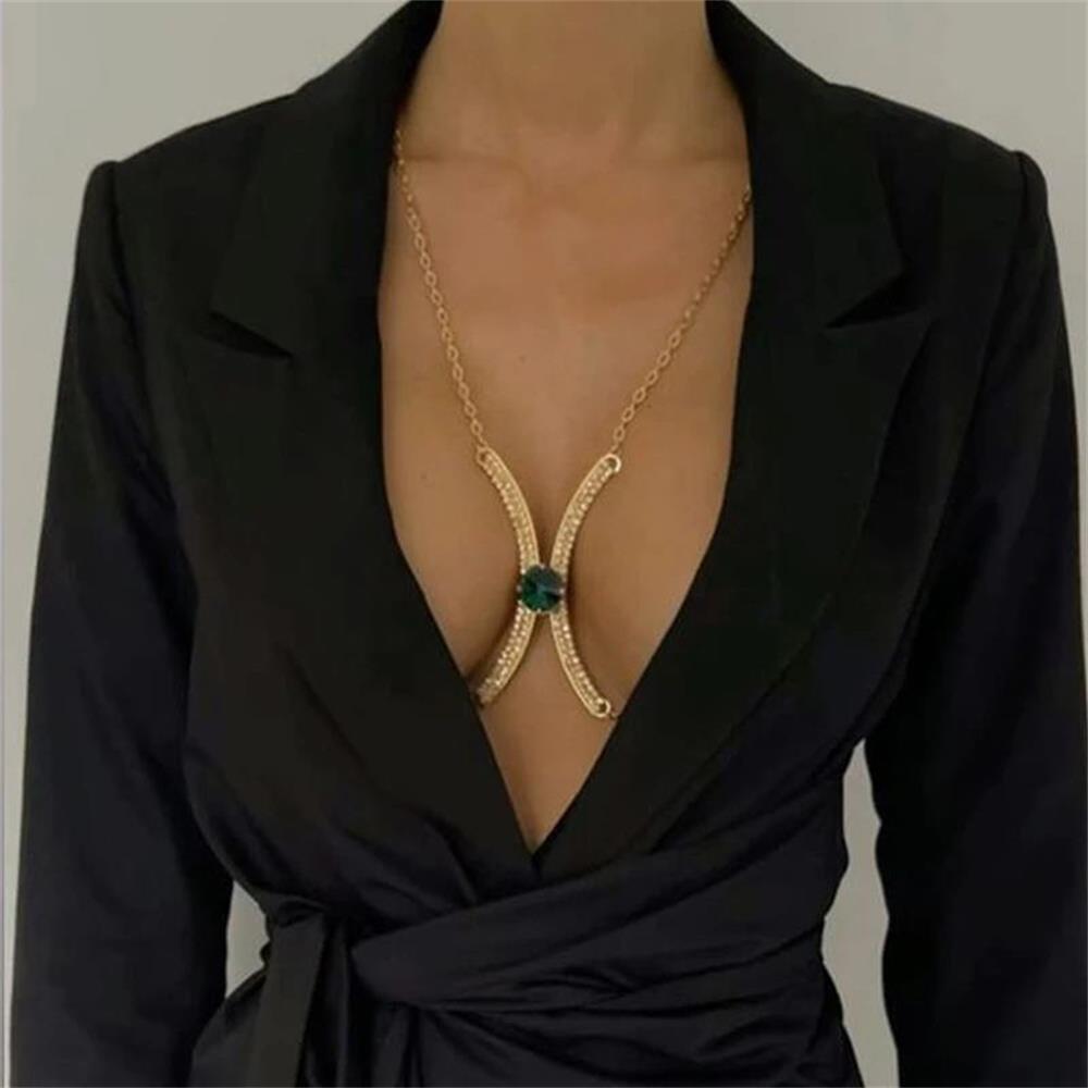 Peto de gema verde de moda para mujer