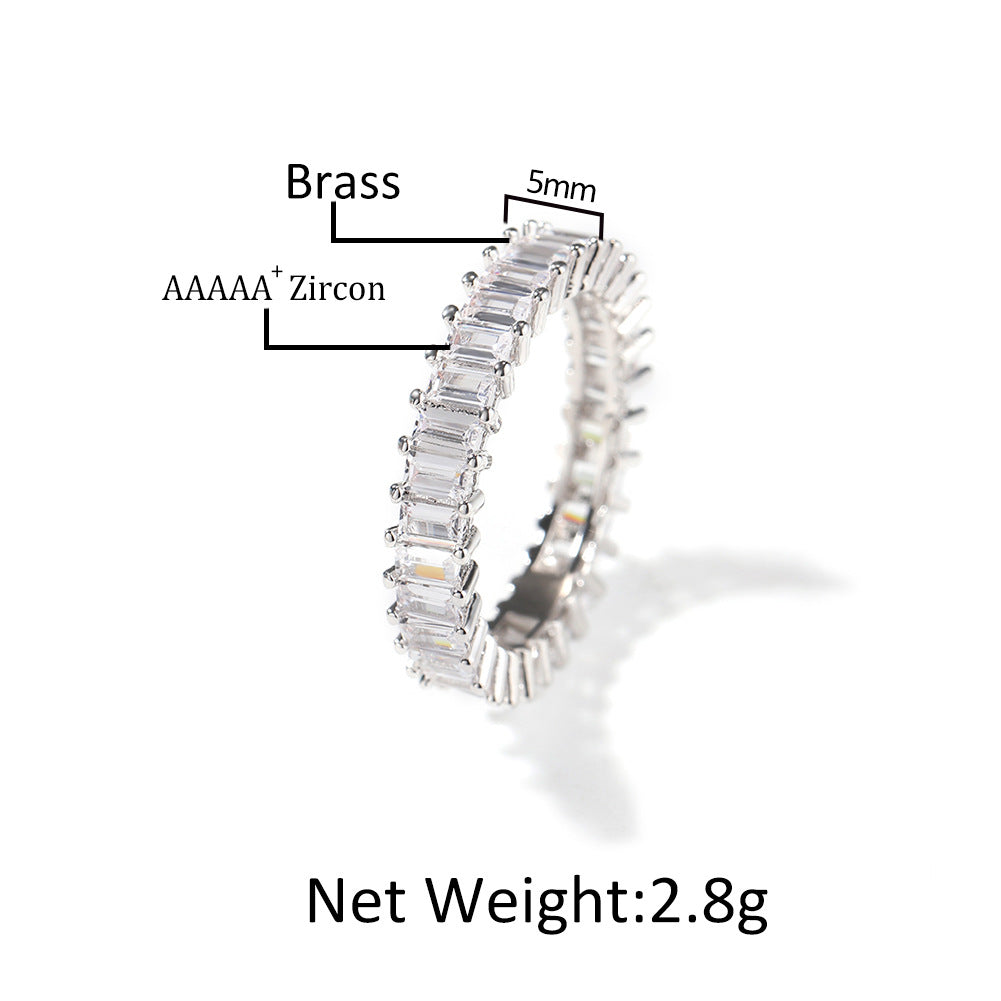 Herrenring-Set Diamantbesetzt 5-teiliges Ring-Set