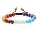 Pulsera elástica de cristales curativos, naturales, 8 mm