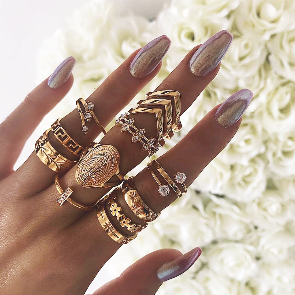 Englischer Virgin Diamantring-Set mit 13 Ringen