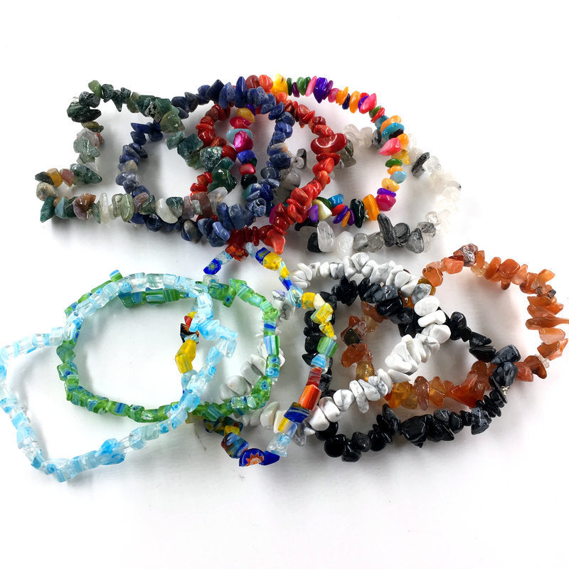 Pulsera de grava para mujer con personalidad y diseño irregular de moda
