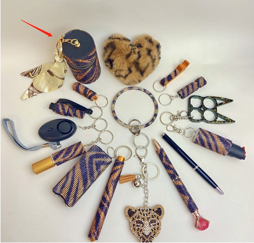 Silk Scarf Keychain Storage Mini