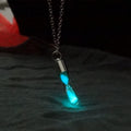 Modische Sanduhr Kristall Personalisierte Anhänger Halskette Quicksand Wunschflasche Leuchtender Schmuck Für Frauen