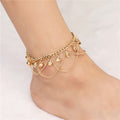 Wilde böhmische Wellen-Quasten-Glocken-Fußkette