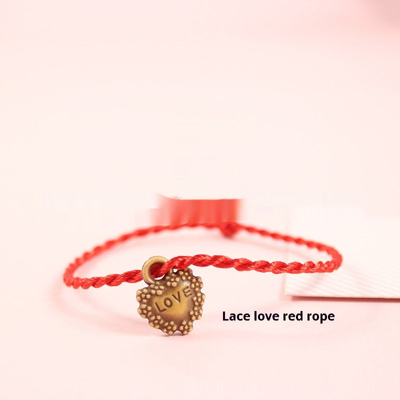 Rotes Seilarmband Kleiner Schmuck