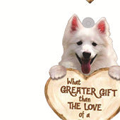 Llavero acrílico con diseño de perro enamorado