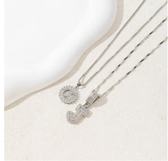 Diamond Crystal Candy 26-letter Double-layer Necklace