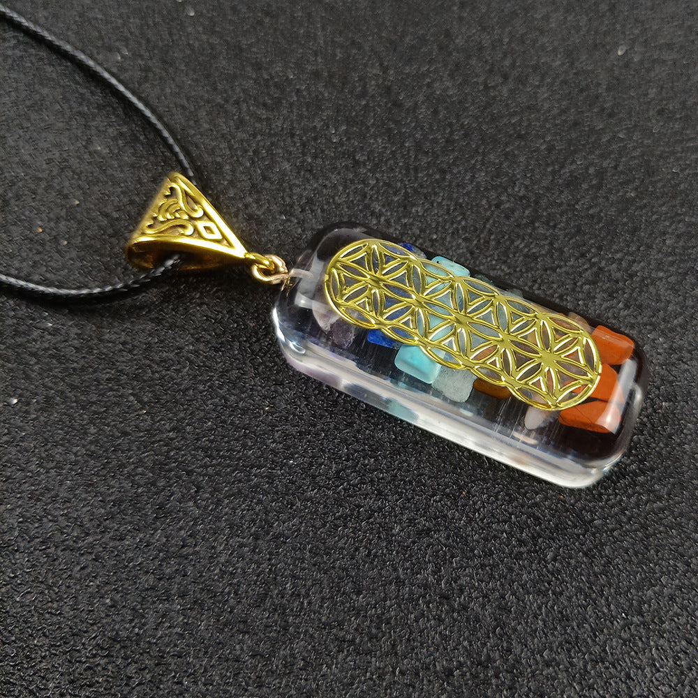 Crystal Semi-precious Stone Gravel Chakra Chakra Necklace