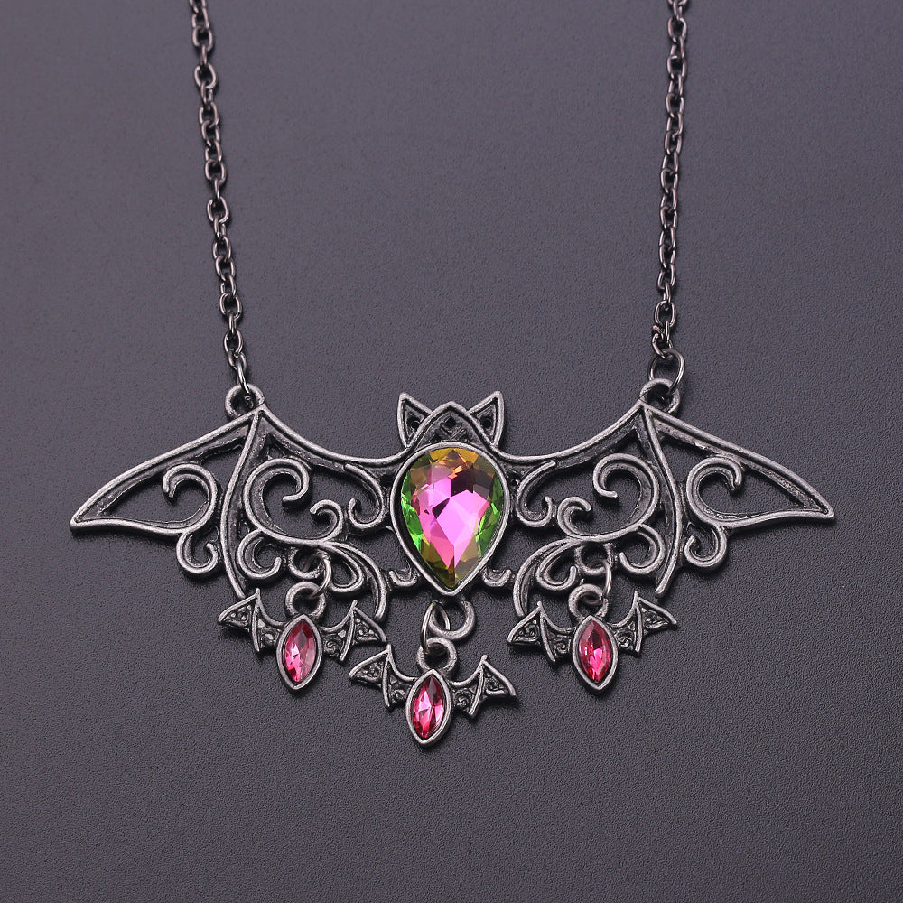 Halloween-Accessoires Vintage Fledermaus-Halskette
