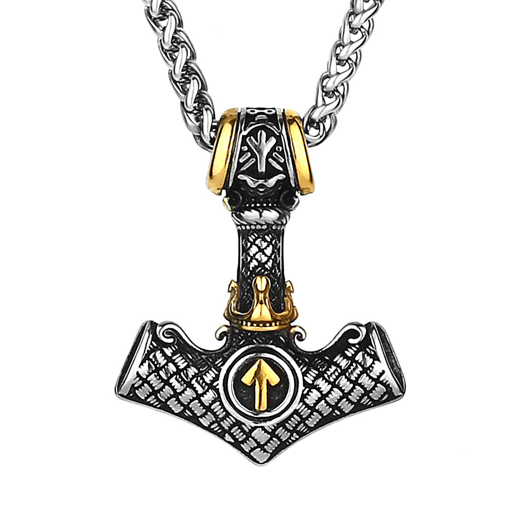 Wikinger Aoding Dreieck Rune Titan-Stahl-Anhänger