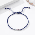 S925 Sterling-Silber farbiger Zirkon geflochtenes Armband