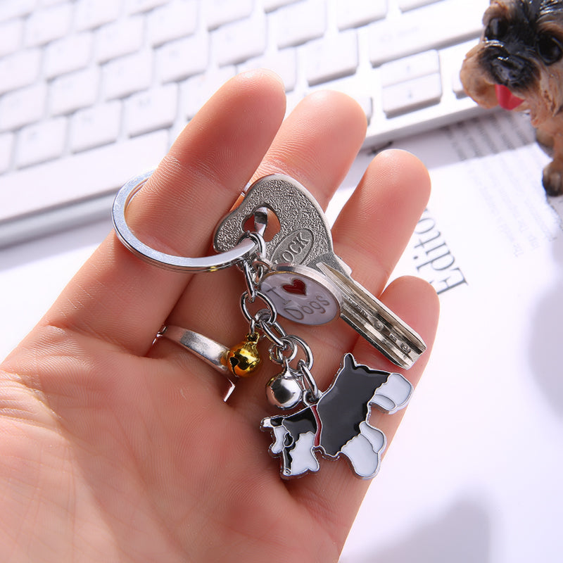 Llavero colgante creativo de metal para perro