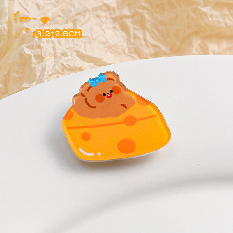 Cartoon Acryl Brosche Süße Dekorative Accessoires