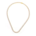 Collar tenis de circonita de 4mm, accesorios de lujo ligeros para pareja, hombres y mujeres, collar a juego.