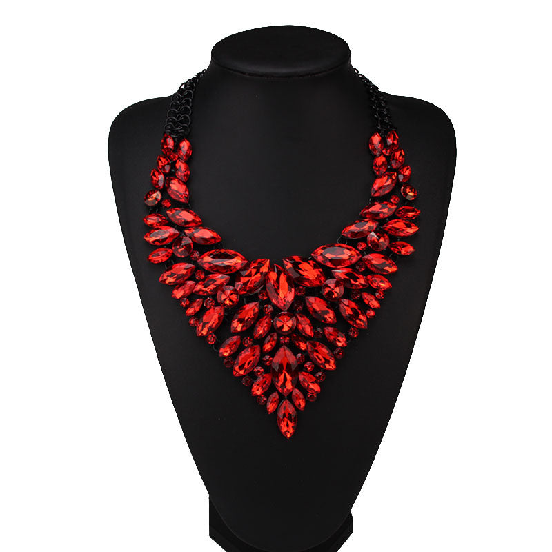 Legierung Strass Halskette Luxus Voll Diamant Pulloverkette
